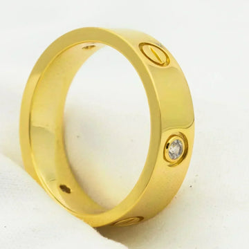[Avelora Jewelry ]LOVE RING 5.5MM 3 DIAMONDS GOLD