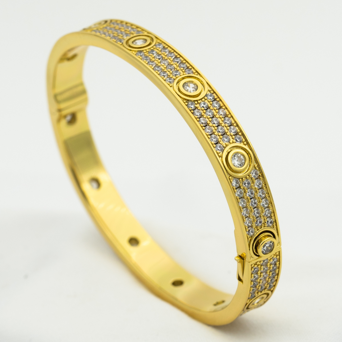 [Avelora Jewelry ]LOVE BRACELET 6.1MM DIAMOND-PAVED 10 BIG DIAMONDS