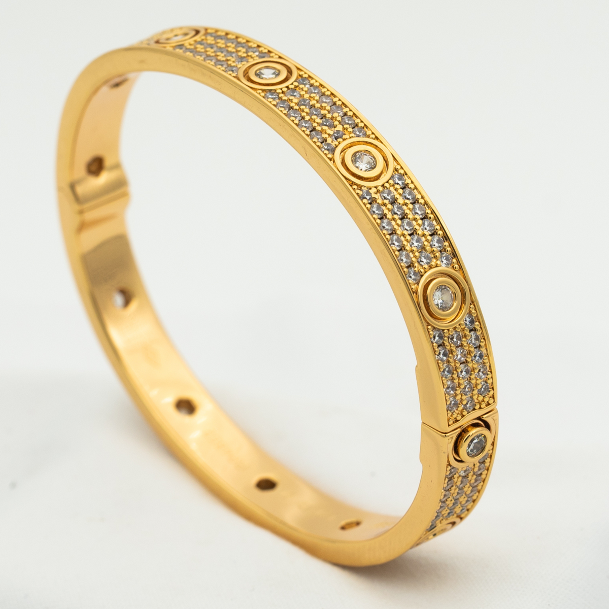 [Avelora Jewelry ]LOVE BRACELET 6.1MM DIAMOND-PAVED 10 BIG DIAMONDS