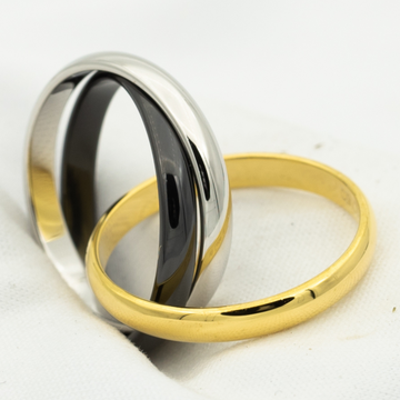 [Avelora Jewelry ]TRINITY RING BLACK GOLD SILVER