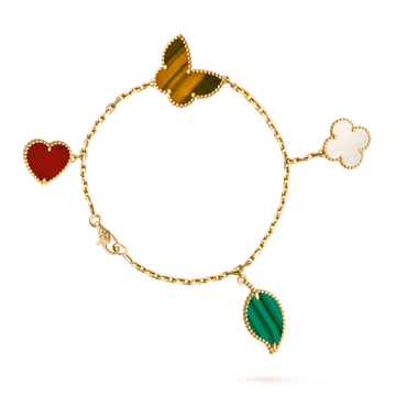 [Avelora Jewelry ]LUCKY SPRING 5 MOTIF GOLD BRACELET