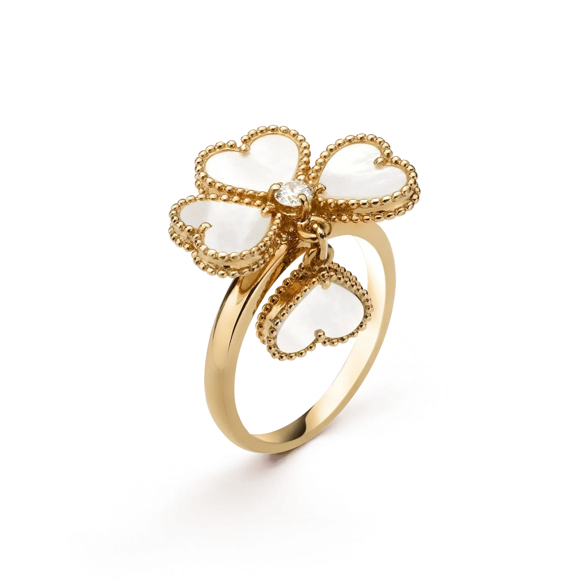 [Avelora Jewelry ]SWEET CLOVER WHITE MOP RING