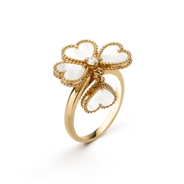 [Avelora Jewelry ]SWEET CLOVER WHITE MOP RING