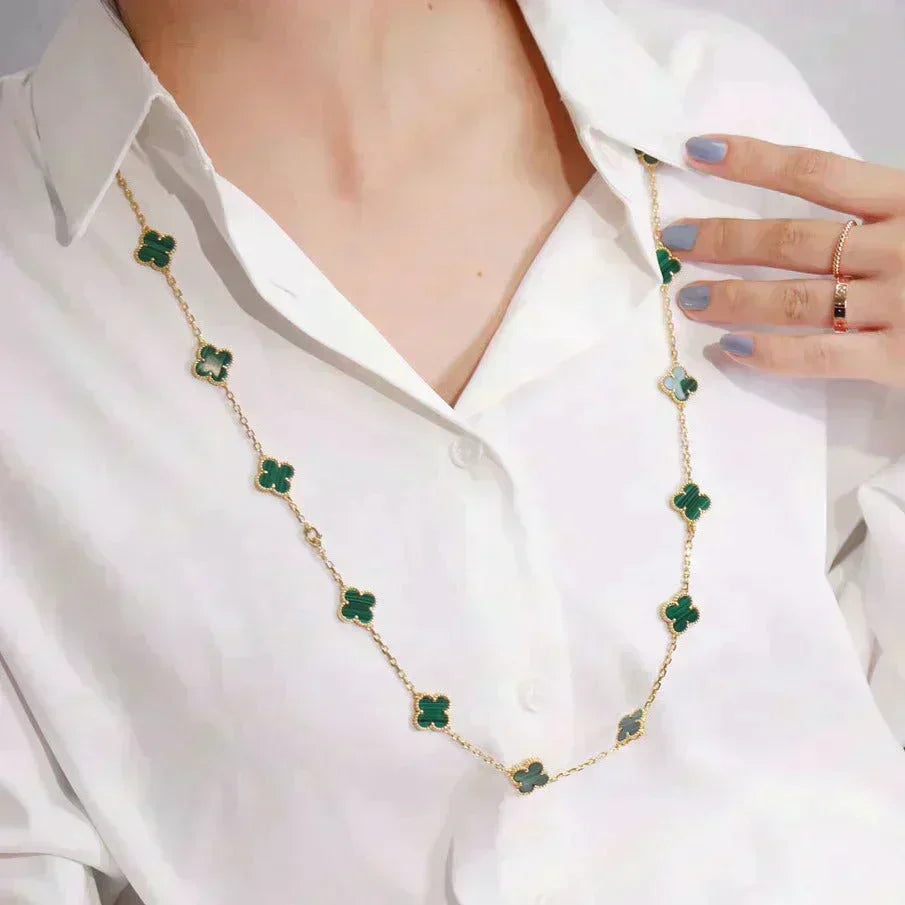 [Avelora Jewelry ]CLOVER 20 MOTIFS MALACHITE GOLD