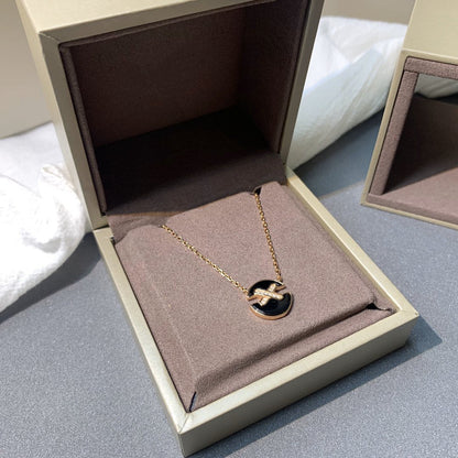 [Avelora]JEUX DE ROSE GOLD DIAMOND NECKLACE