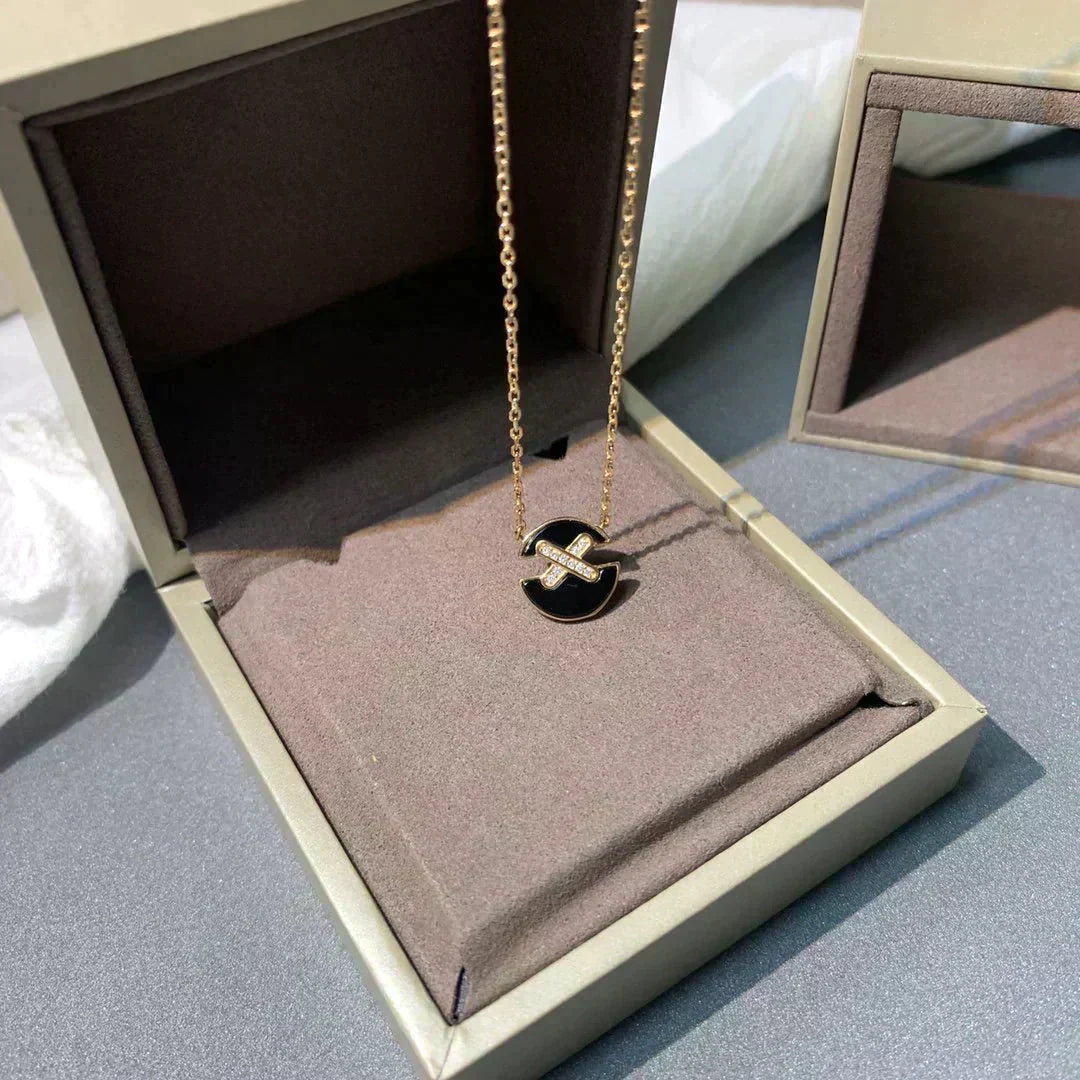 [Avelora]JEUX DE ROSE GOLD DIAMOND NECKLACE