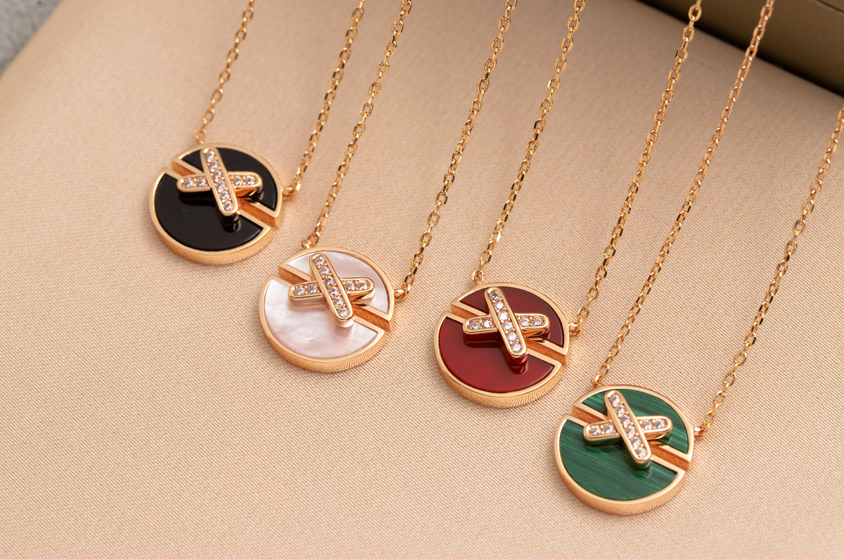 [Avelora Jewelry ]JEUX DE PINK GOLD DIAMOND NECKLACE