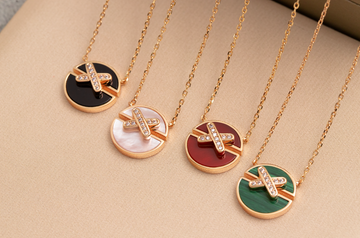 [Avelora Jewelry ]JEUX DE PINK GOLD DIAMOND NECKLACE