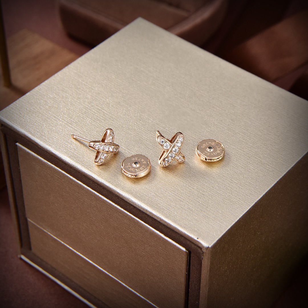 [Avelora]JEUX DE GOLD DIAMOND EARRINGS