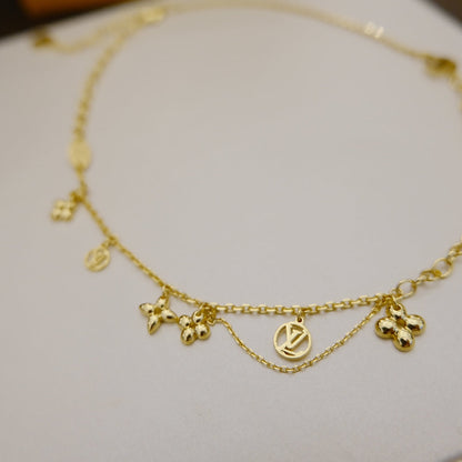 [Avelora]BLOOMING SUPPLE NECKLACE BRASS