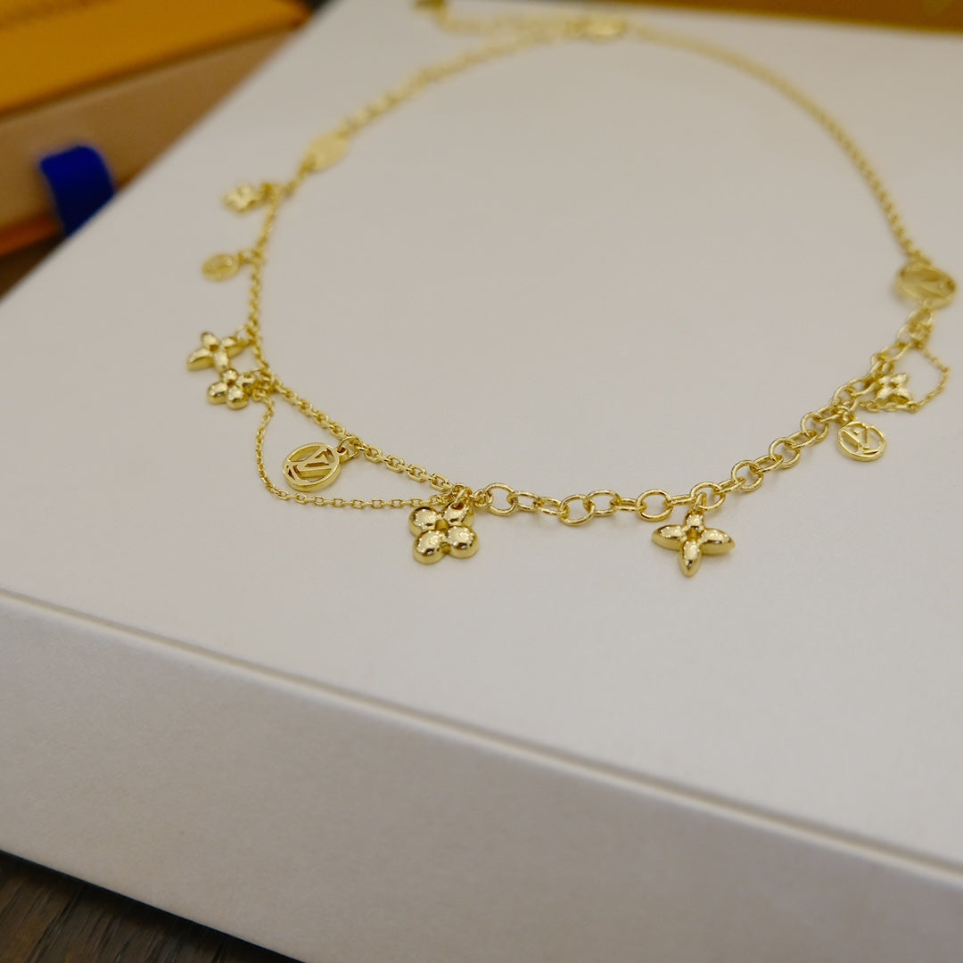 [Avelora Jewelry ]BLOOMING SUPPLE NECKLACE BRASS