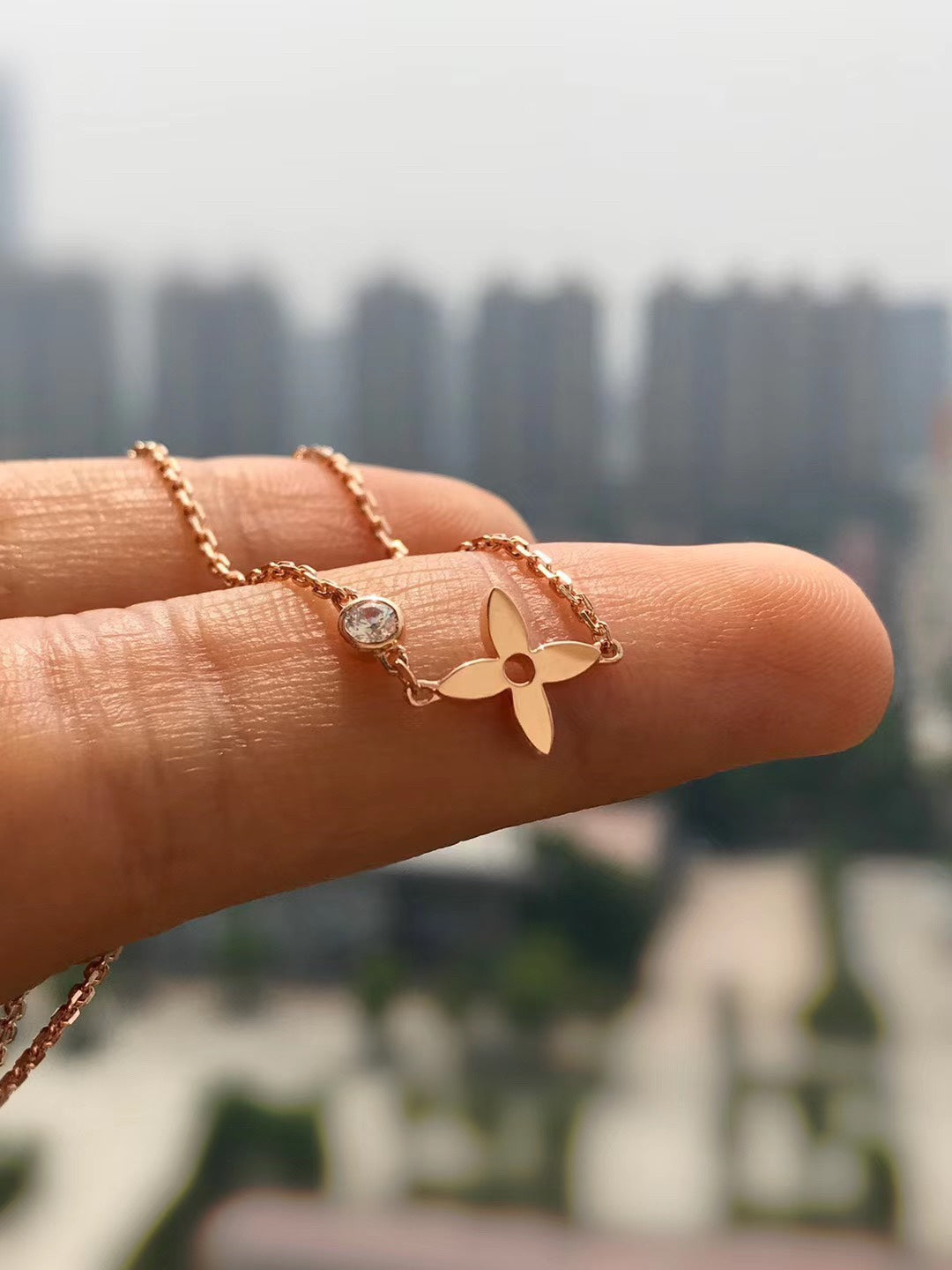 [Avelora]BLOSSOM PENDANT ROSE GOLD AND DIAMOND