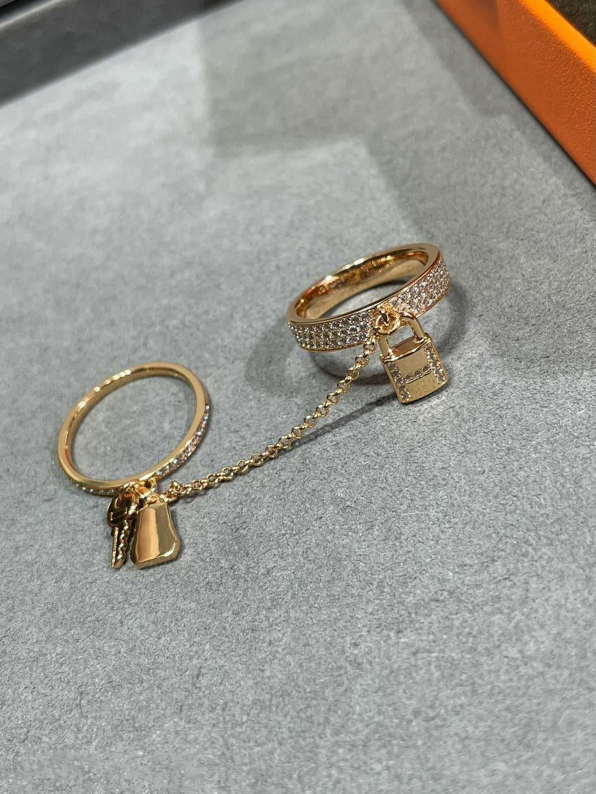 [Avelora Jewelry ]HM KELLY CLOCHETTE DOUBLE RING IN  WITH DIAMONDS
