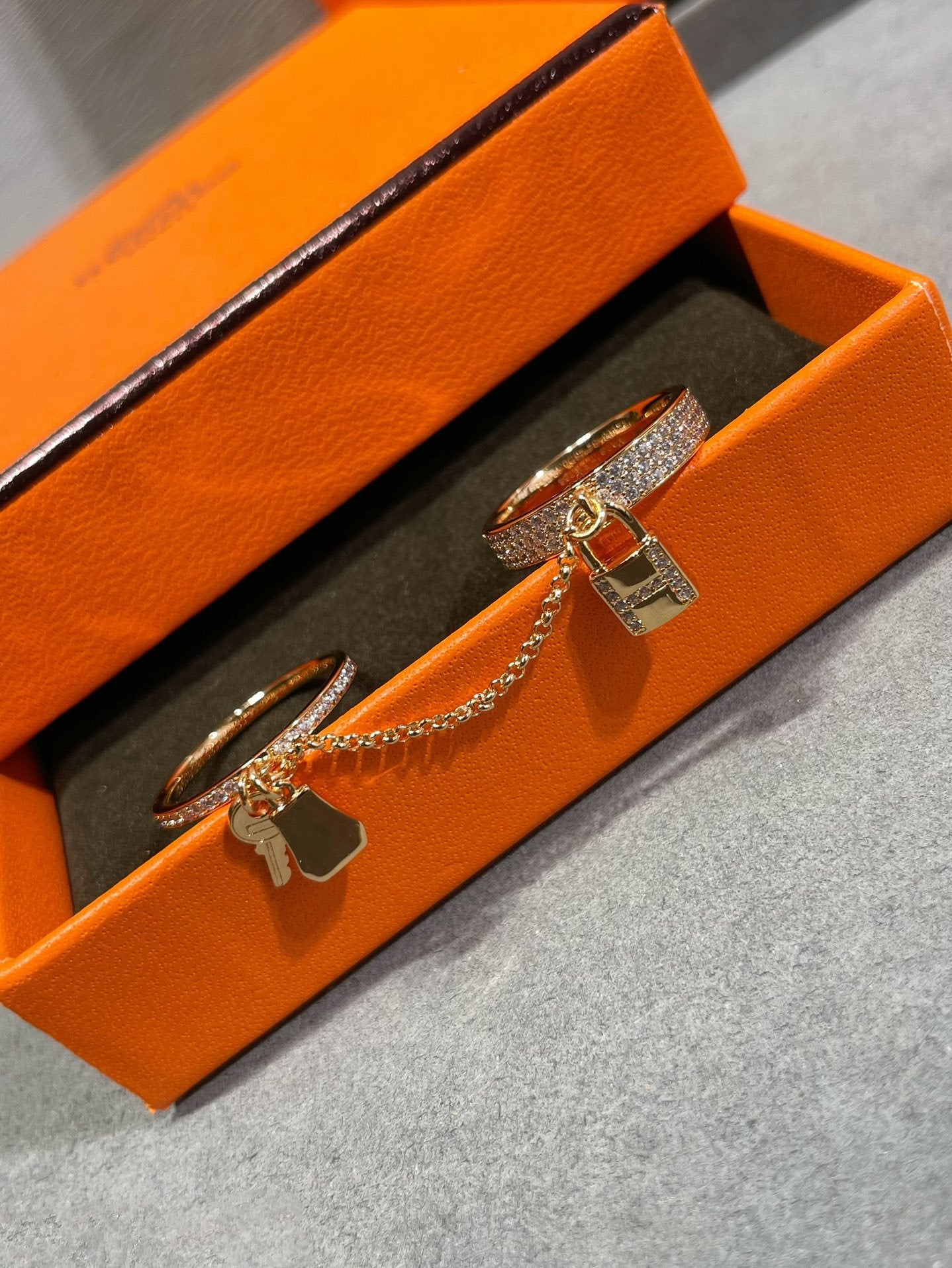 [Avelora]HM KELLY CLOCHETTE DOUBLE RING IN  WITH DIAMONDS