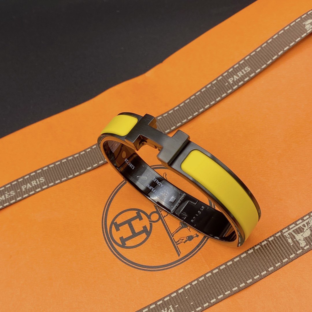 [Avelora Jewelry ]CLIC HM SO BLACK YELLOW BRACELET