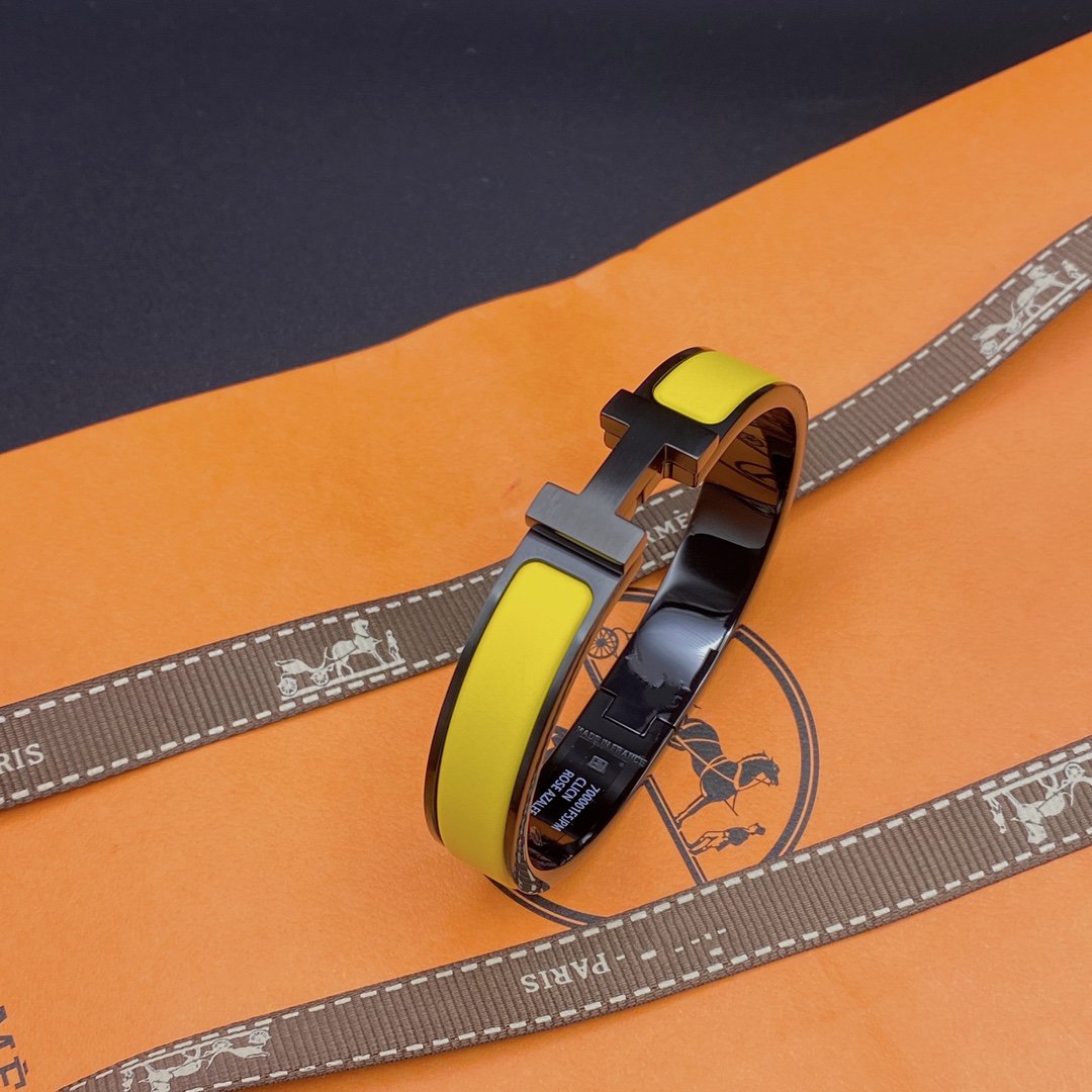 [Avelora Jewelry ]CLIC HM SO BLACK YELLOW BRACELET