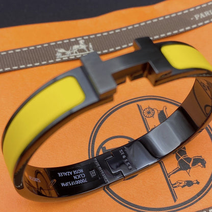 [Avelora]CLIC HM SO BLACK YELLOW BRACELET