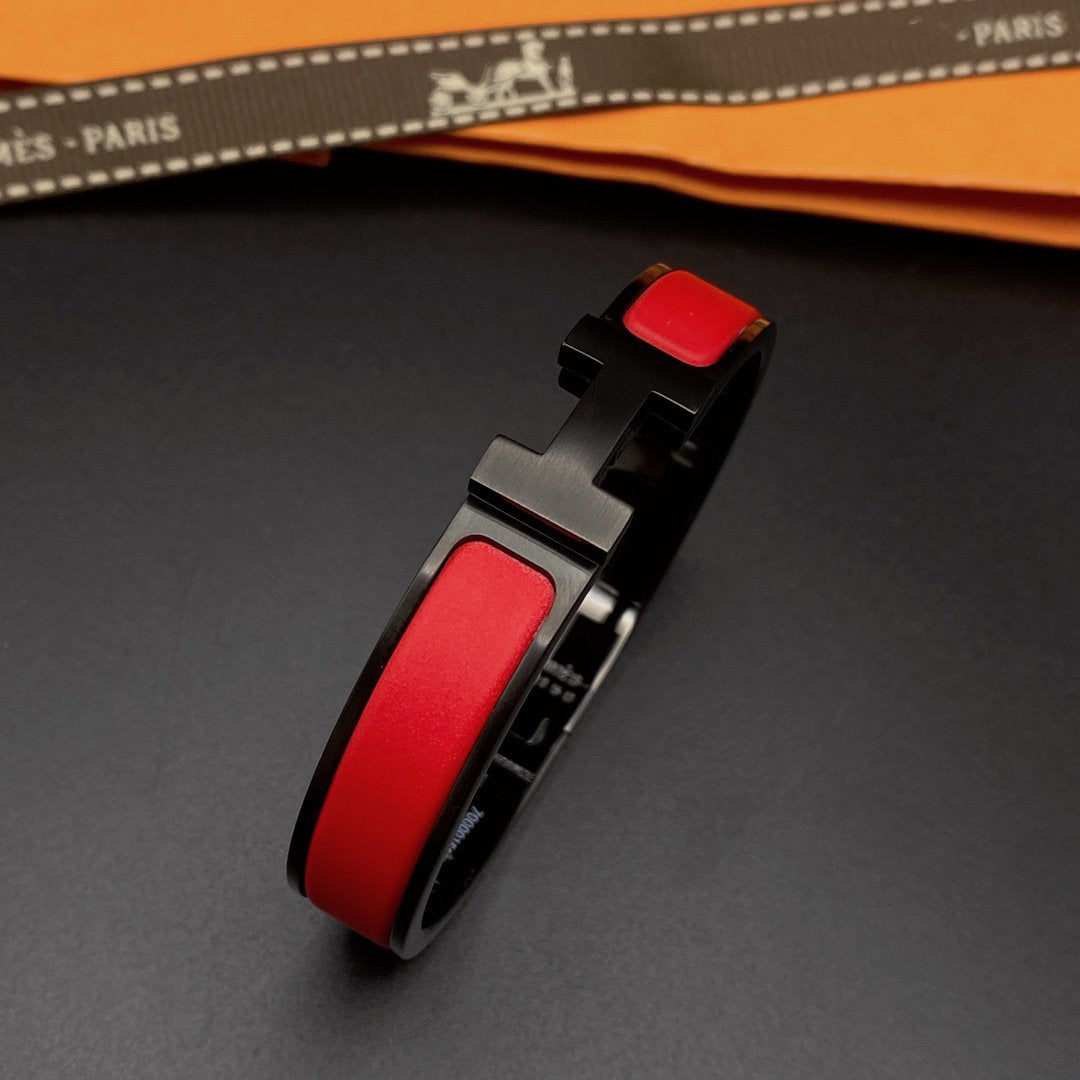 [Avelora Jewelry ]CLIC HM SO BLACK RED BRACELET
