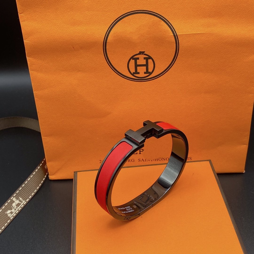 [Avelora Jewelry ]CLIC HM SO BLACK RED BRACELET