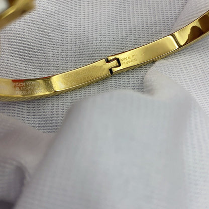 [Avelora]CLASSIC HM CLIC WHITE 8MM ENAMEL BRACELET