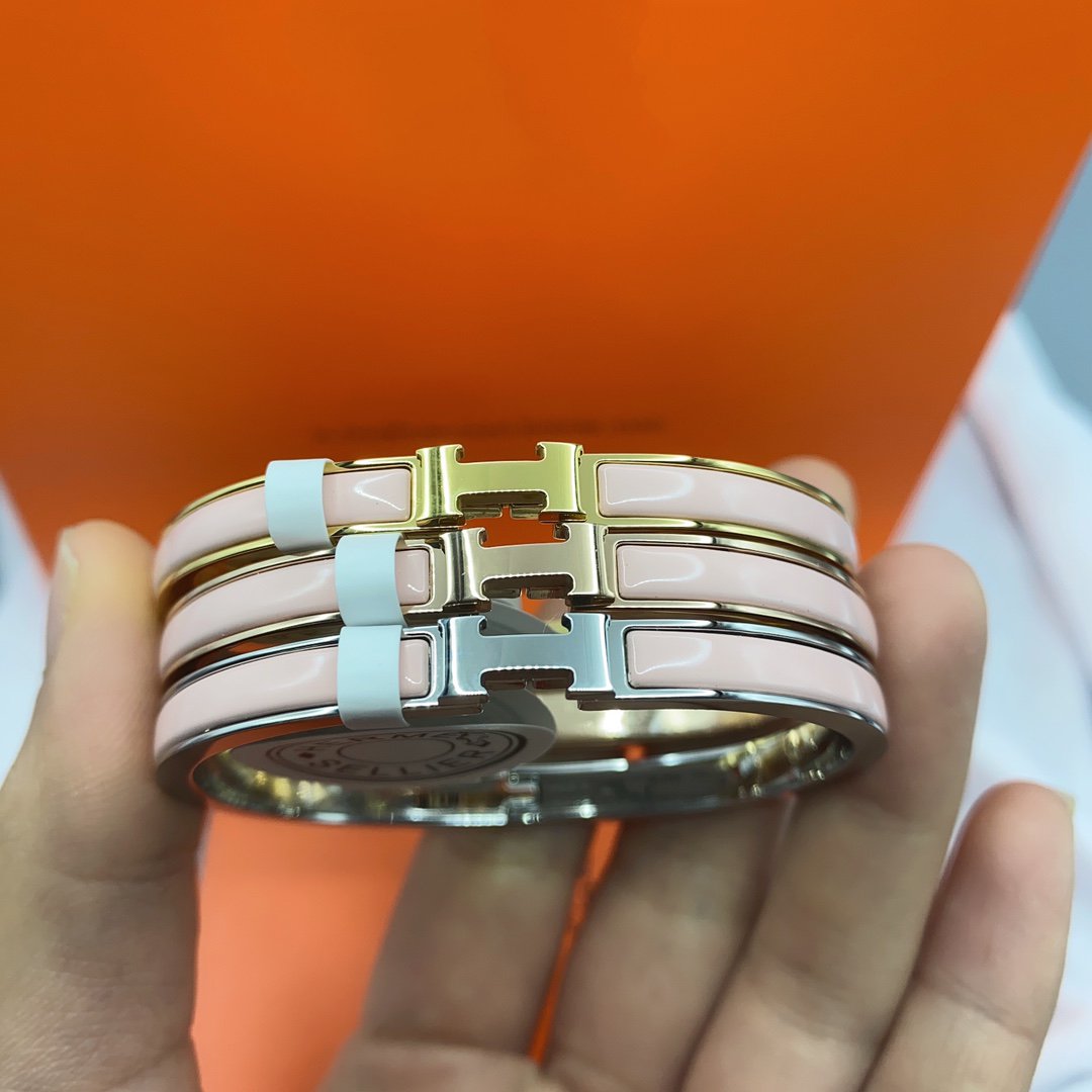 [Avelora Jewelry ]CLASSIC HM CLIC  PINK 8MM ENAMEL BRACELET