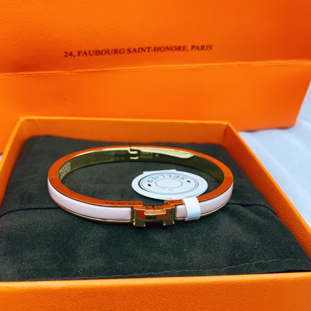 [Avelora]CLASSIC HM CLIC  PINK 8MM ENAMEL BRACELET