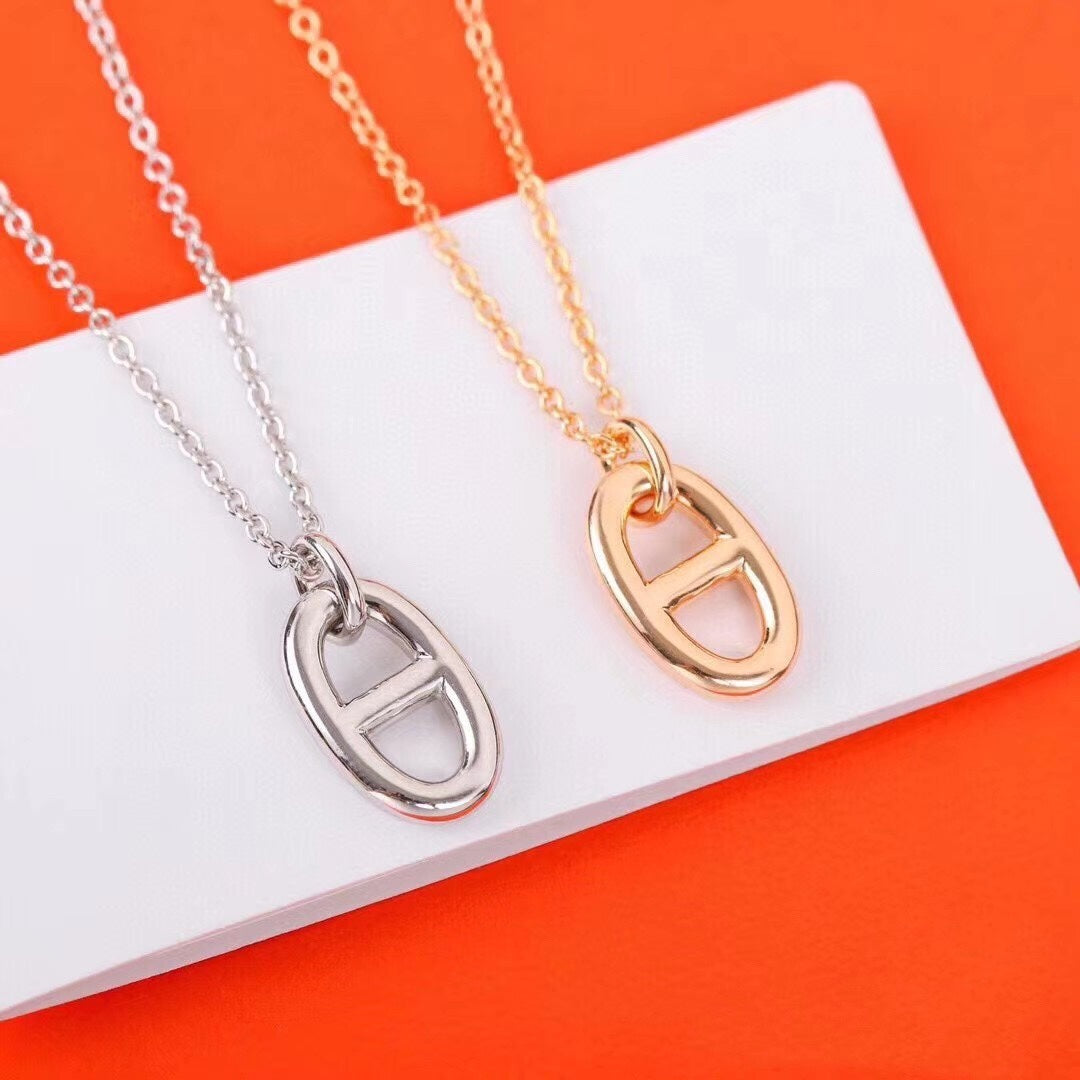 [Avelora Jewelry ]HM PIG NOSE NECKLACE
