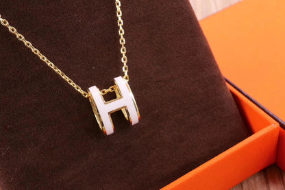 [Avelora]HM CLIC YELLOW ENAMEL GOLD NECKLACE