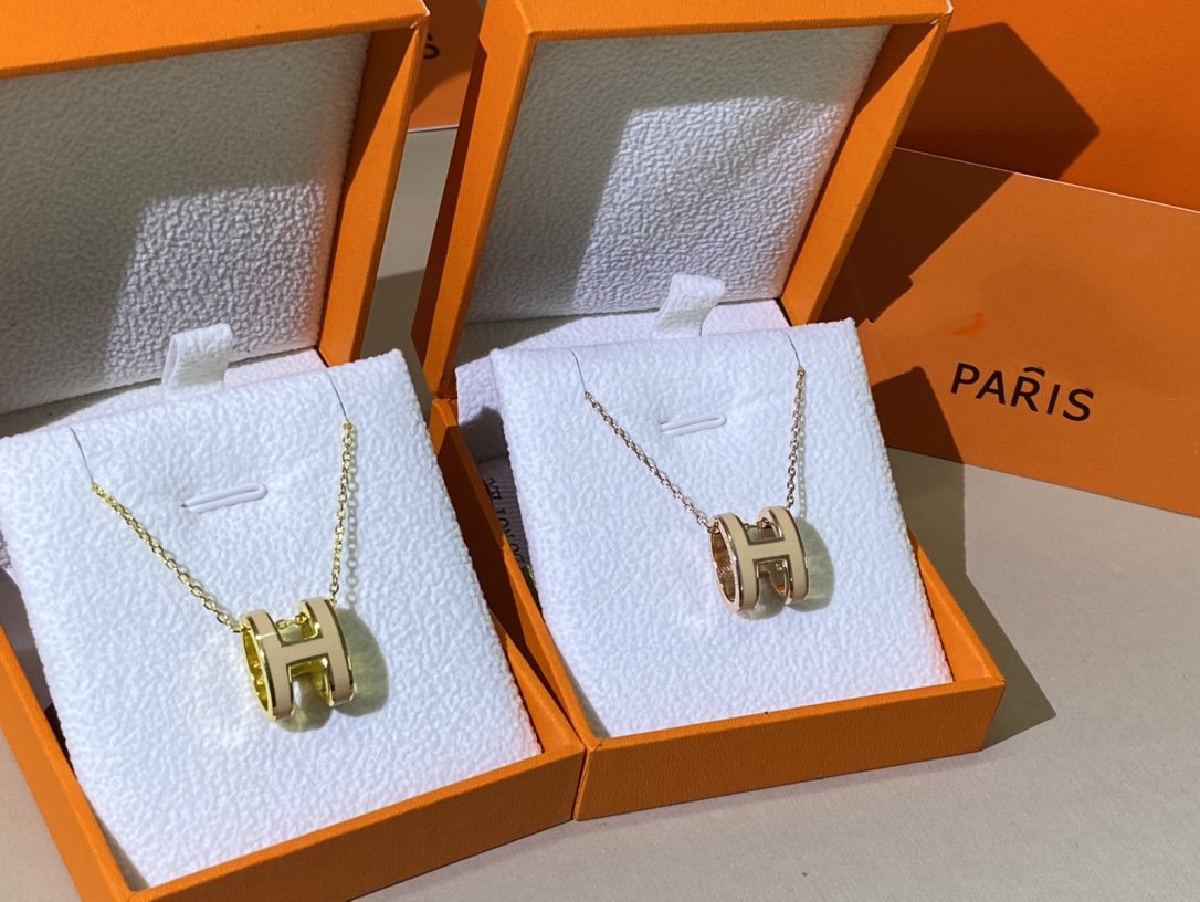 [Avelora Jewelry ]HM CLIC YELLOW ENAMEL GOLD NECKLACE