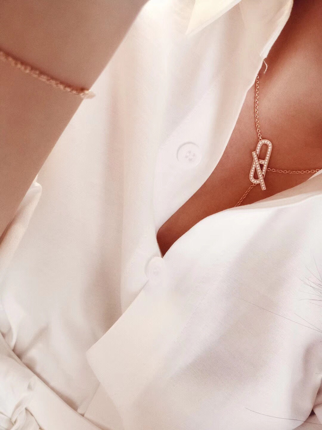 [Avelora Jewelry ]HM FIRE PIG NOSE NECKLACE TRENDY STREET