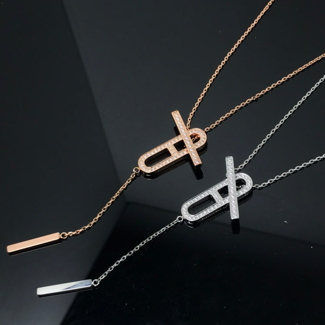 [Avelora Jewelry ]HM NECKLACE PLATINUM ROSE GOLD DIAMOND