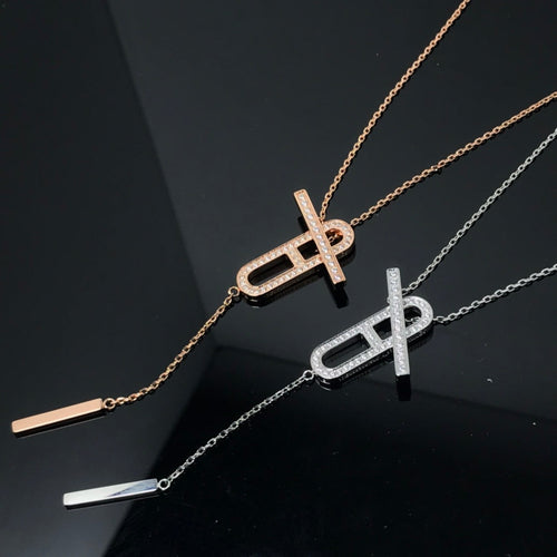[Avelora]HM NECKLACE PLATINUM ROSE GOLD DIAMOND