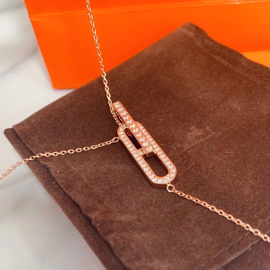 [Avelora]HM NECKLACE PLATINUM ROSE GOLD DIAMOND