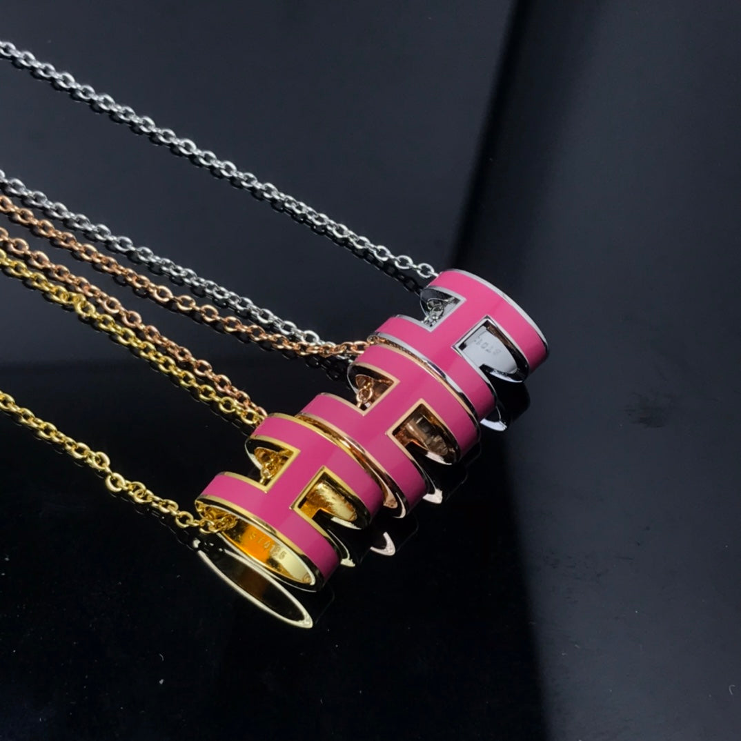 [Avelora]H NECKLACE PINK