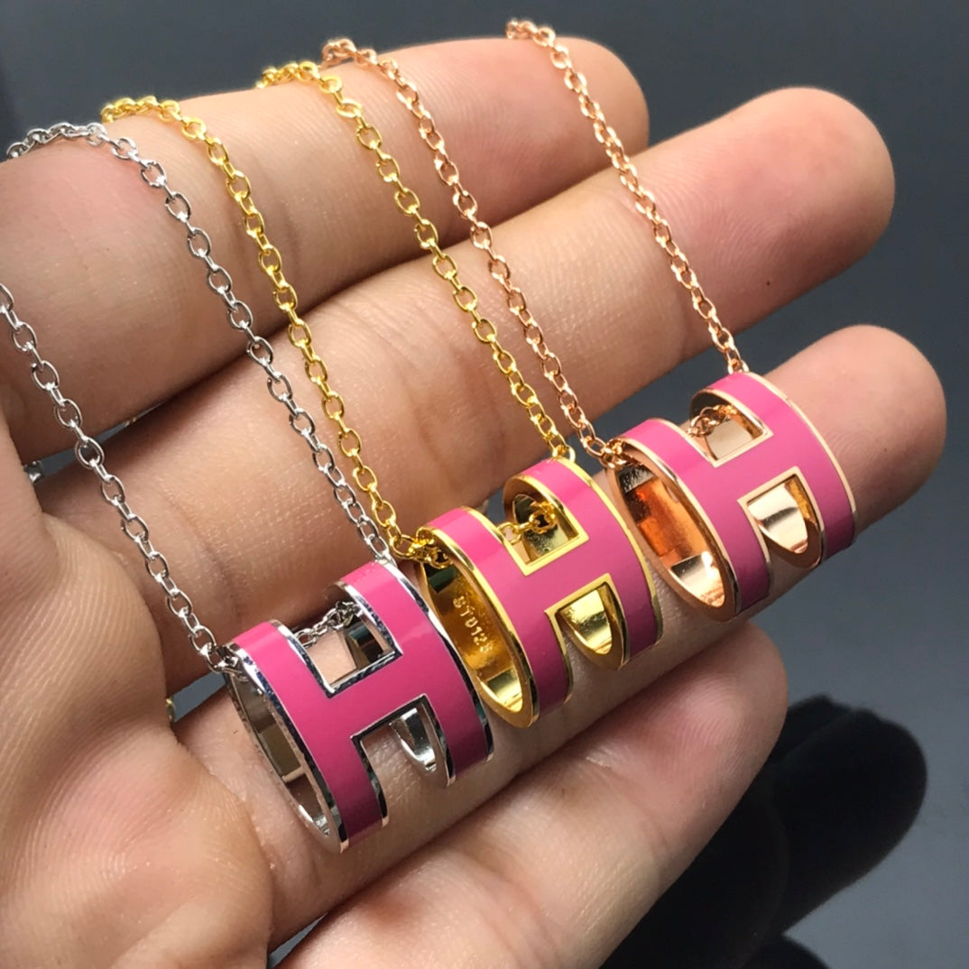 [Avelora]H NECKLACE PINK