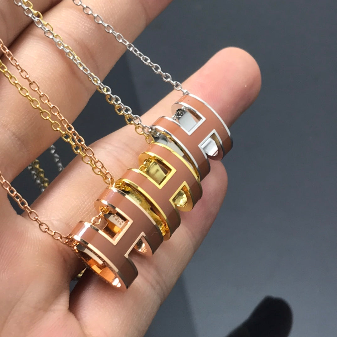 [Avelora Jewelry ]H NECKLACE BROWN