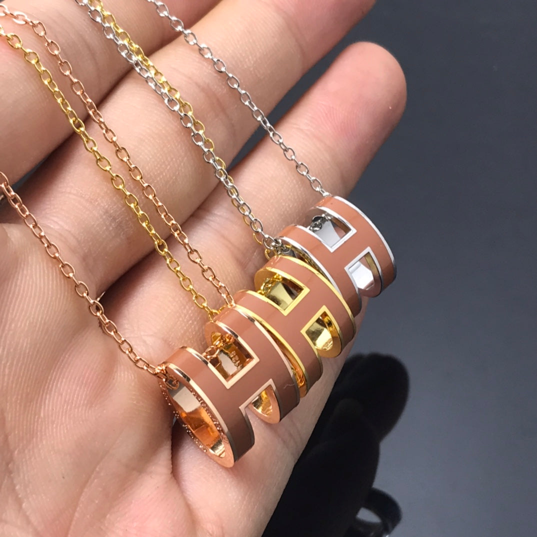 [Avelora Jewelry ]H NECKLACE BROWN