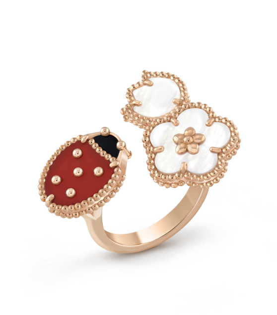 [Avelora Jewelry ]LUCKY 3 MOTIF ROSE GOLD RING
