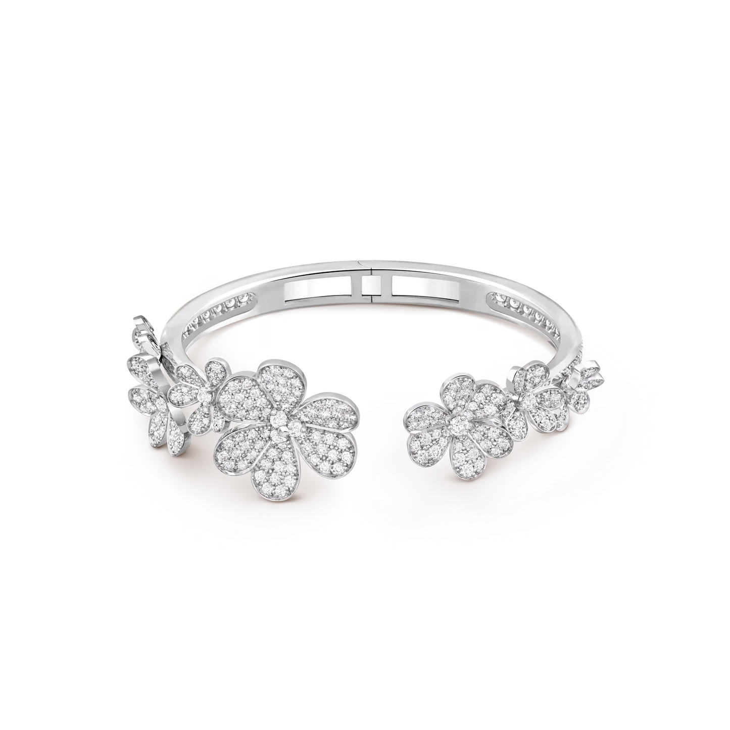 [Avelora]LUMINOUS BLOSSOM OPEN BANGLE