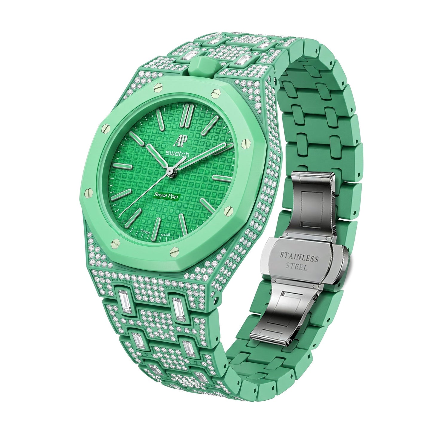 [Avelora]Royal Oak Pop Exclusive Bioceramic Case & Bioceramic Strap Full Diamond