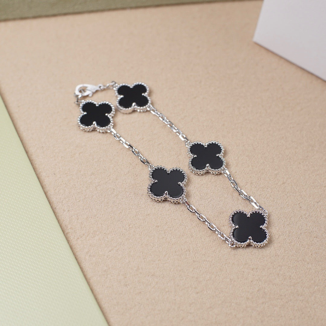 [Avelora Jewelry ] CLOVER 5 MOTIF ONYXS BRACELET COLLECTION