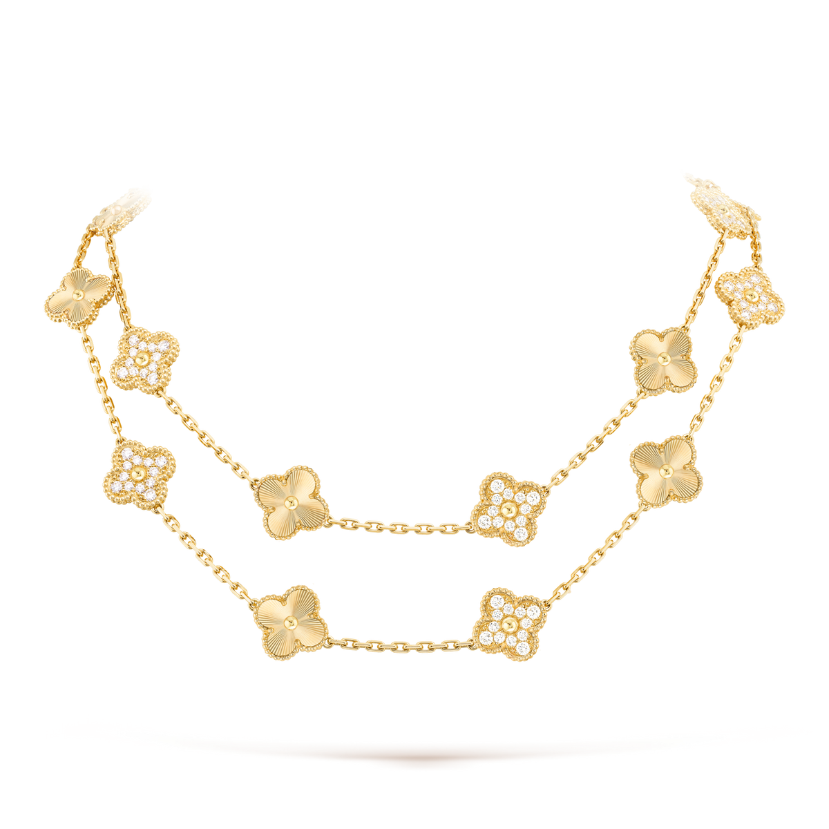 [Avelora Jewelry ]CLOVER 20 MOTIFS LASER DIAMOND NECKLACE