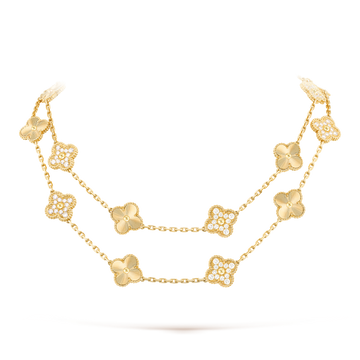 [Avelora Jewelry ]CLOVER 20 MOTIFS LASER DIAMOND NECKLACE