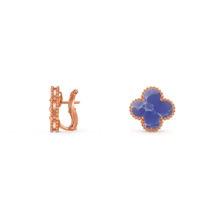 [Avelora]15MM CLOVER FLOWER STUD EARRINGS ROSE GOLD COLLECTION