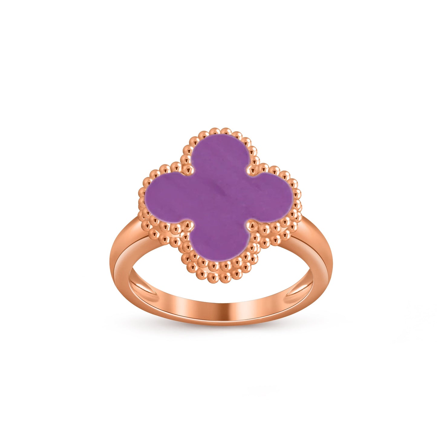 [Avelora]LUCKY CLOVER VINTAGE ROSE GOLD RING COLLECTION