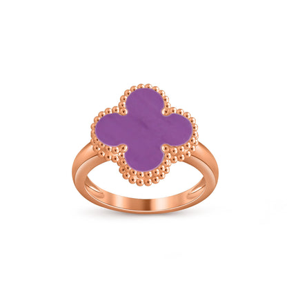[Avelora]LUCKY CLOVER VINTAGE ROSE GOLD RING COLLECTION
