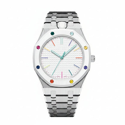 [Avelora]OAK POP EXCLUSIVE SILVER STEEL STRAP