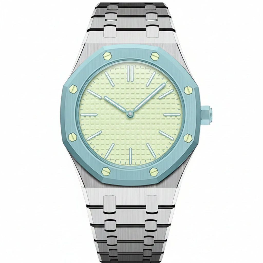 [Avelora]OAK POP EXCLUSIVE SILVER STEEL STRAP