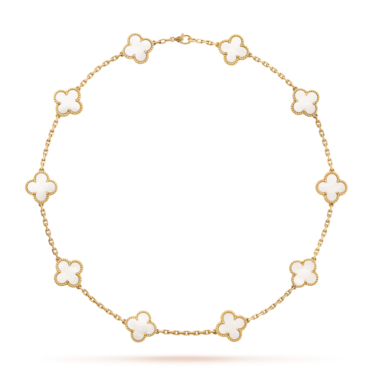 [Avelora Jewelry ]CLOVER 10 MOTIFS WHITE MOTHER OF PEARL NECKLACE