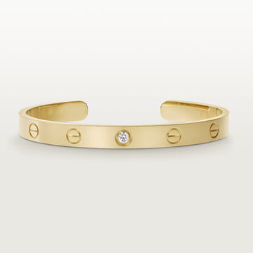 [Avelora Jewelry ]LOVE BRACELET 6.1MM 1 DIAMOND OPEN CUFF